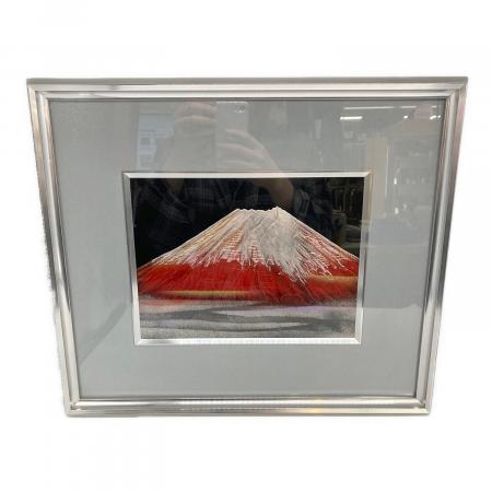 美術品・アンティーク・コレクション 富士山 輪島塗 絵画 金属フレーム付き