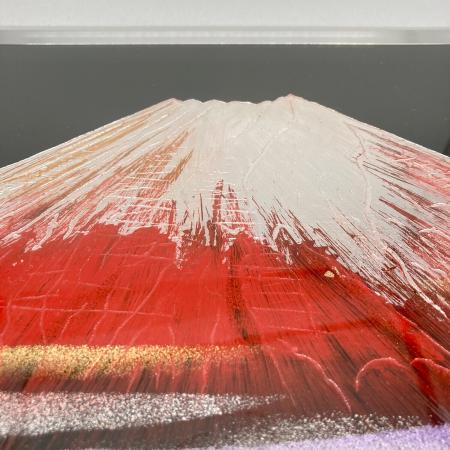 富士山 輪島塗 絵画 金属フレーム付き 絵画 「赤富士」沈金 輪島塗｜トレファクONLINE
