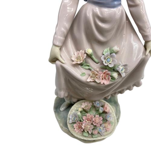 LLADRO (リヤドロ) 置物 花のバスケット 　欠け有