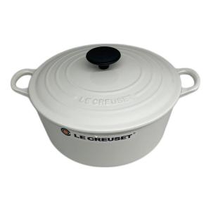 LE CREUSET (ルクルーゼ) 両手鍋 24cm ホワイト