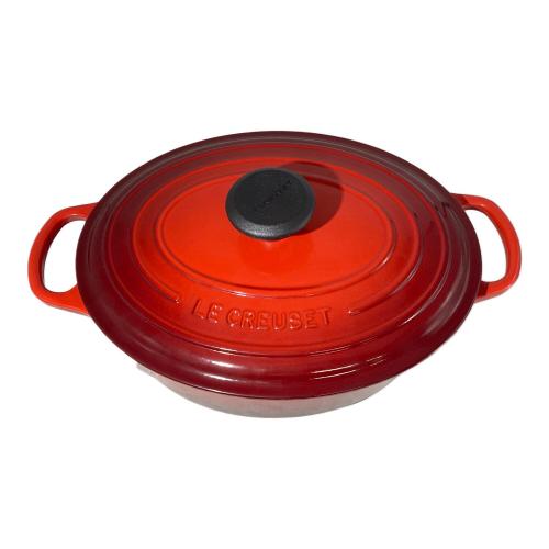 LE CREUSET (ルクルーゼ) 両手鍋 SIZE 27cm レッド