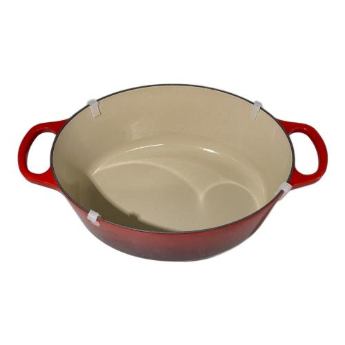 LE CREUSET (ルクルーゼ) 両手鍋 SIZE 27cm レッド