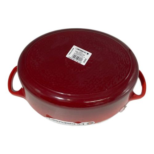 LE CREUSET ル•クル-ゼ 両手鍋 26cm LE CREUSET (ルクルーゼ) 両手鍋 SIZE 27cm レッド｜トレファクONLINE
