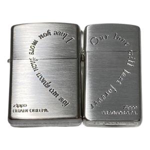 ZIPPO (ジッポ) オイルライター 2005年製 ハートメッセージペアセット