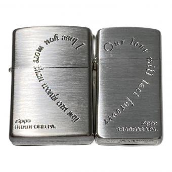 ZIPPO (ジッポ) オイルライター 2005年製 ハートメッセージペアセット