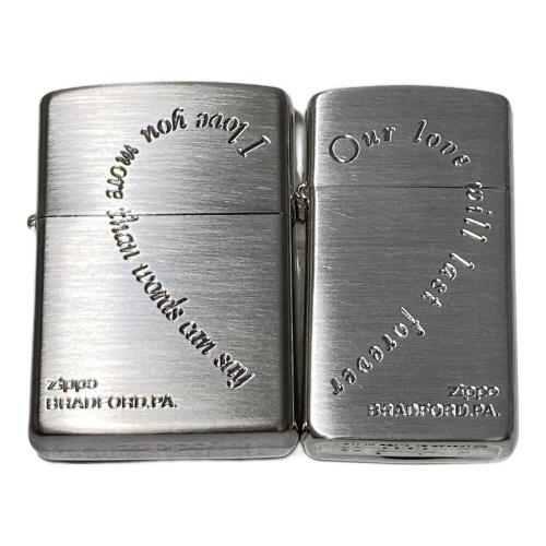 ZIPPO (ジッポ) オイルライター 2005年製 ハートメッセージペアセット