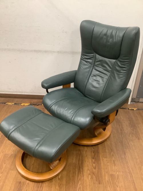 Ekornes (エコーネス) ストレスレスチェア モスグリーン モスグリーン 1人掛け レザー