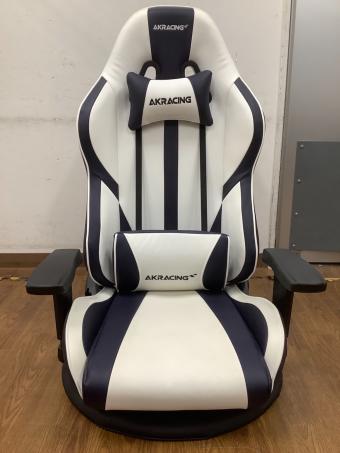 AK Racing (エーケーレーシング) ゲーミング座椅子 ネイビー×ホワイト