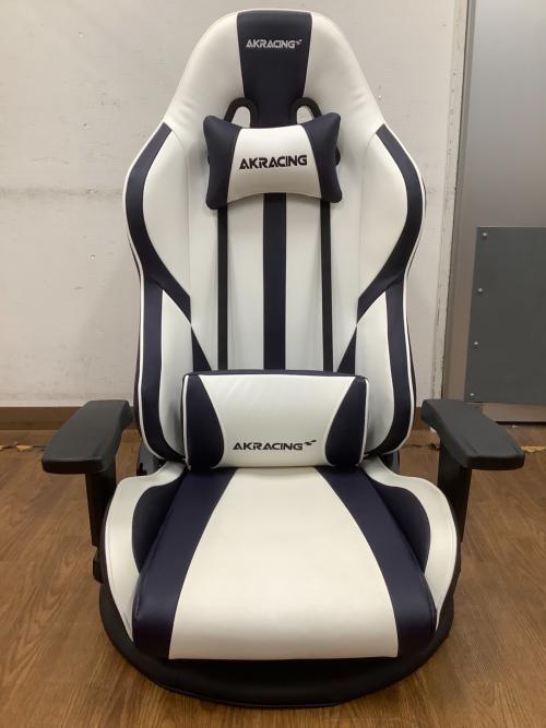 AK Racing (エーケーレーシング) ゲーミング座椅子 ネイビー×ホワイト