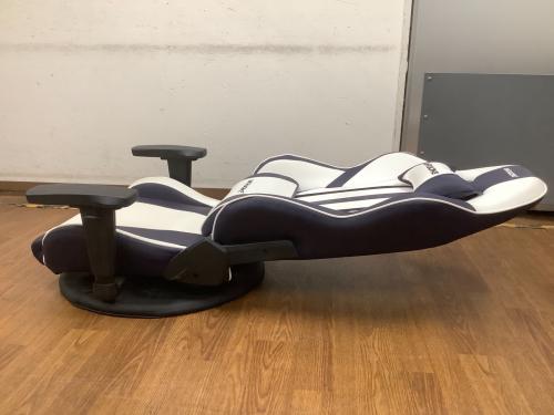 AK Racing (エーケーレーシング) ゲーミング座椅子 ネイビー×ホワイト