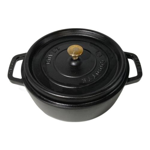 Staub (ストウブ) 両手鍋 26cm ココットラウンド ブラック