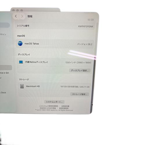 Apple (アップル) MacBook Air A3240 13インチ