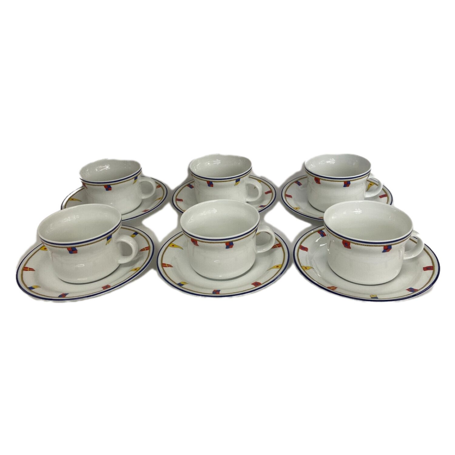 リチャードジノリ　クリッパー カップ & ソーサー 6客セット RICHARD GINORI (リチャードジノリ) カップ&ソーサー クリッパー 6P