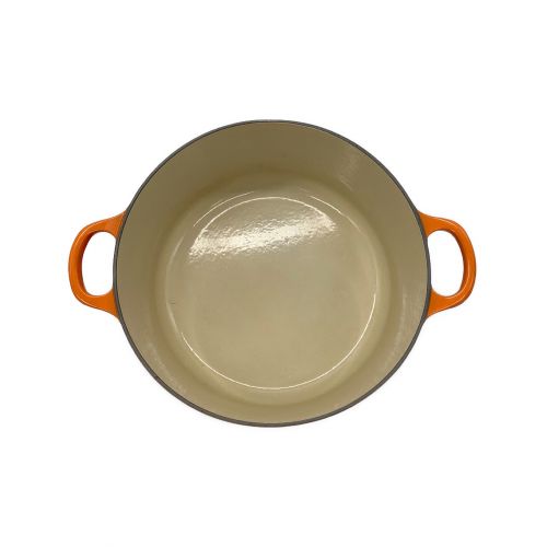 LE CREUSET (ルクルーゼ) ラウンドキャセロール オレンジ 26cm キズ有