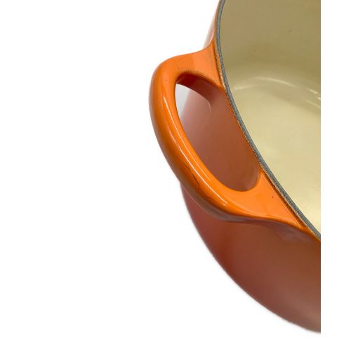 LE CREUSET (ルクルーゼ) ラウンドキャセロール オレンジ 26cm キズ有