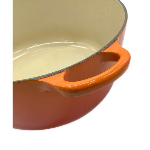 LE CREUSET (ルクルーゼ) ラウンドキャセロール オレンジ 26cm キズ有
