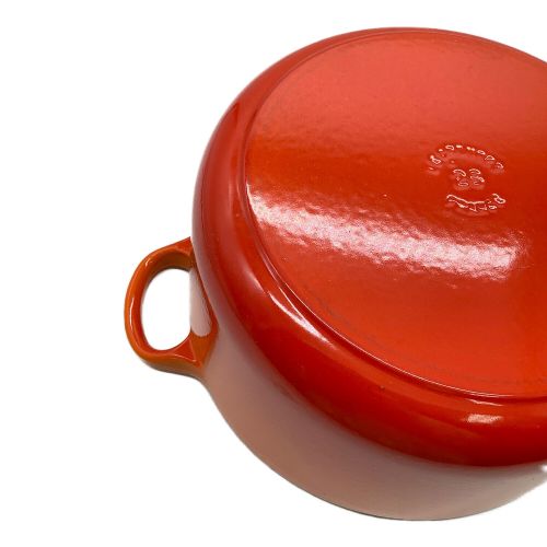 LE CREUSET (ルクルーゼ) ラウンドキャセロール オレンジ 26cm キズ有