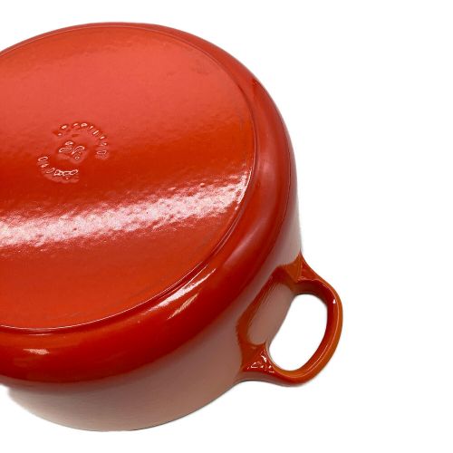 LE CREUSET (ルクルーゼ) ラウンドキャセロール オレンジ 26cm キズ有