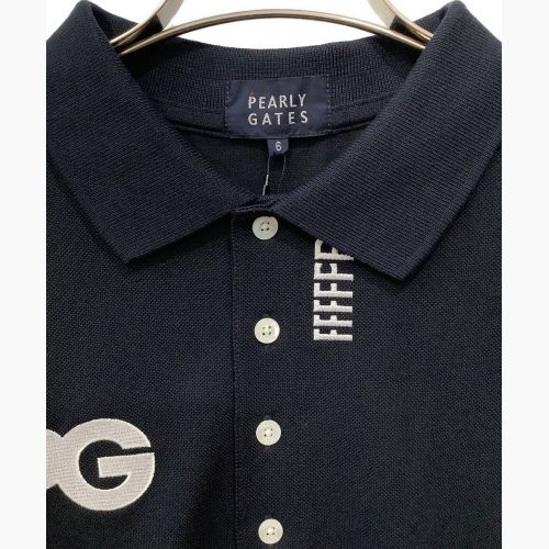 PEARLY GATES (パーリーゲイツ) ゴルフウェア(鹿の子ポロシャツ) ネイビー サイズ:6 未使用品