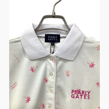 PEARLY GATES (パーリーゲイツ) ゴルフウェア(トップス) ホワイト×ピンク 未使用品