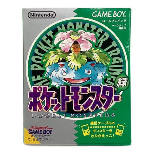 ゲームボーイ用ソフト ポケットモンスター 緑 -