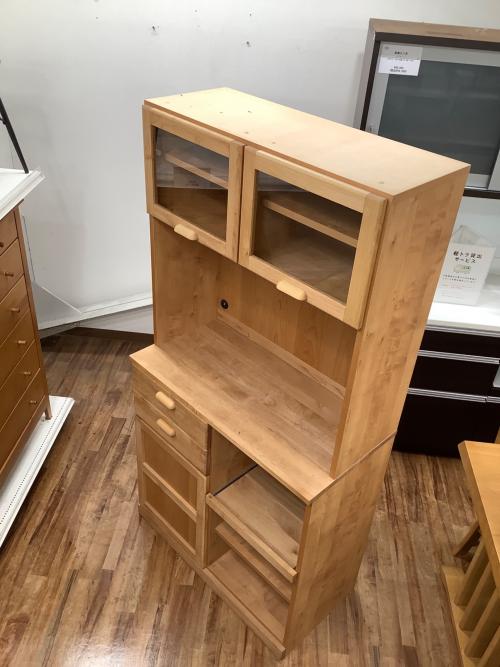 MOMO natural (モモナチュラル) レンジボード ナチュラル 108 引き出し2段・2枚扉