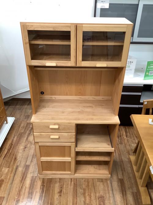 MOMO natural (モモナチュラル) レンジボード ナチュラル 108 引き出し2段・2枚扉