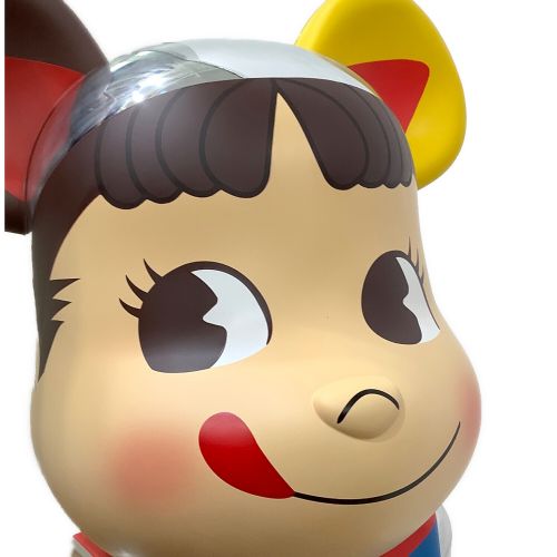 BEAR BRICK (ベアブリック) フィギュア  招き猫ペコちゃん福銀メッキ1000％