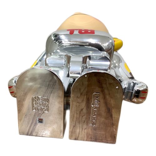 BEAR BRICK (ベアブリック) フィギュア  招き猫ペコちゃん福銀メッキ1000％