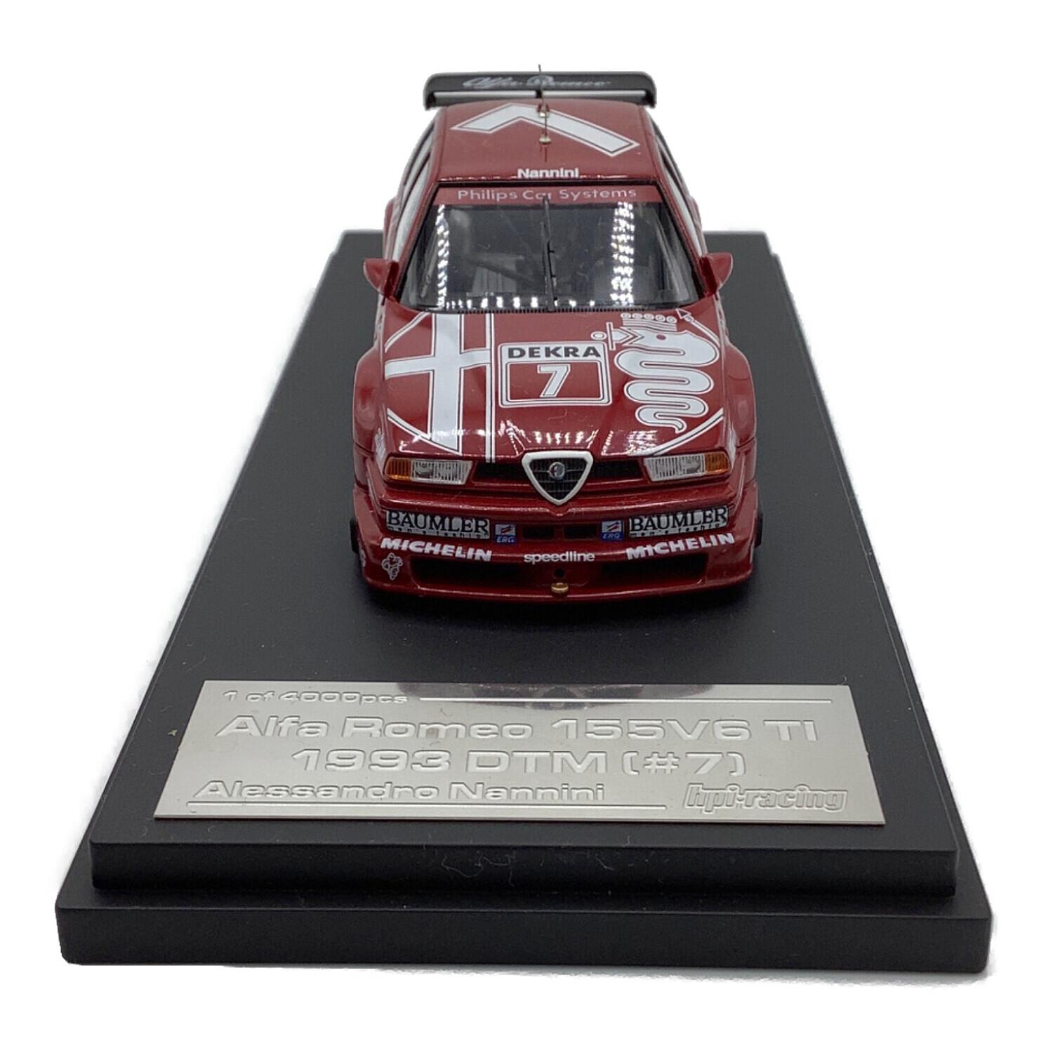 ミニカー hpi 1/43 Alfa Romeo 155V6 TI 1993 DTM #7 hpi.racing ダイキャストカー Alfa Romeo 155V6 TI(#7) 1993 DTM