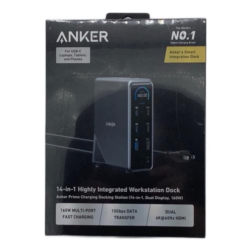 Anker (アンカー) モバイルバッテリー Prime Charging Docking Station 14-in-1 Dual Display 160W PSEマーク(モバイルバッテリー)有