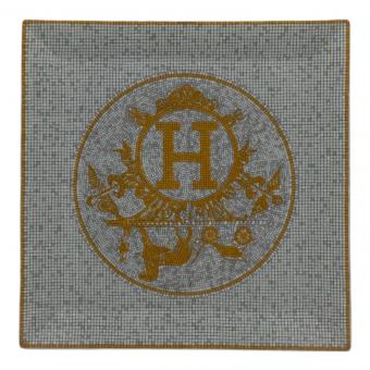 HERMES (エルメス) スクエアプレート ゴールド プチカレ No5 モザイク24