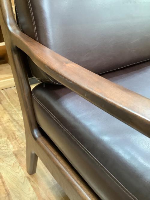 大塚家具(IDC) (オオツカカグ) 1人掛けソファー ブラウン レザー