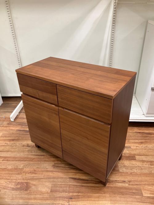 無印良品 (ムジルシリョウヒン) キャビネット ブラウン 4段 ウォールナット 収納