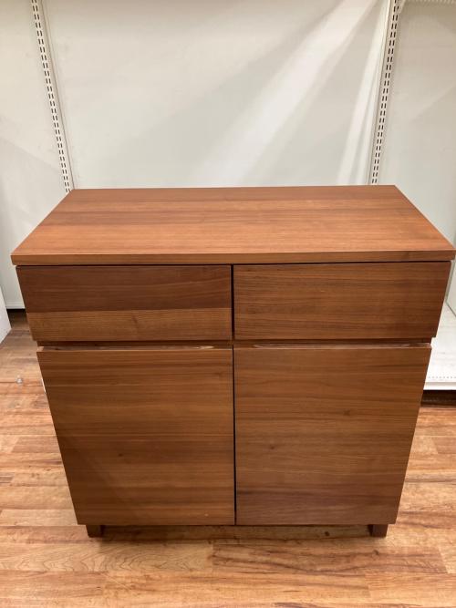 無印良品 (ムジルシリョウヒン) キャビネット ブラウン 4段 ウォールナット 収納