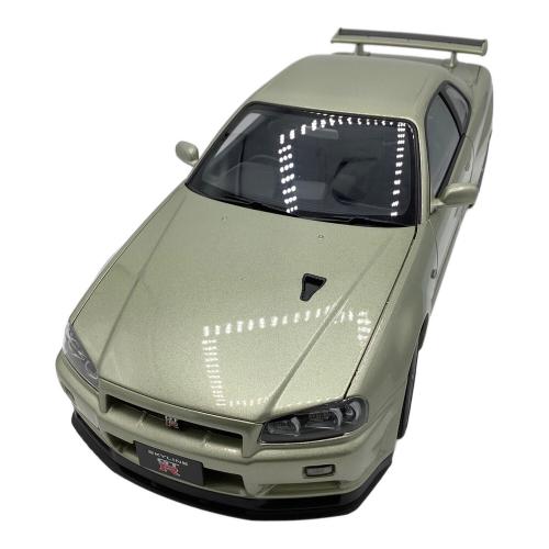 AUTOart (オートアート) モデルカー 1/18 日産 スカイライン GT-R R34 Vスペック II ニュル(ミレニアムジェイド)