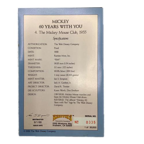 DISNEY (ディズニー) ディズニーグッズ 60周年 純銀メダル 1988
