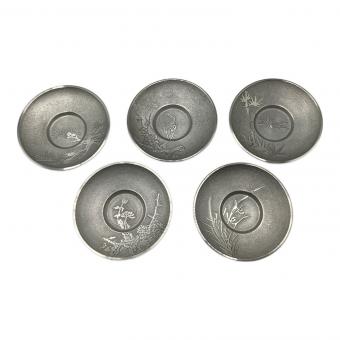 鍛栄工房 (タンエイコウボウ) 茶托揃え 純錫