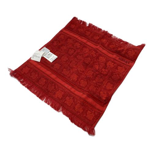 HERMES (エルメス) タオルハンカチ レッド GINZA EPONGE RASEE 101589M-01 カレ32