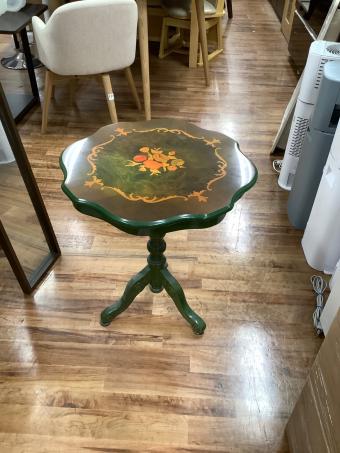 サイドテーブル グリーン アンティーク調