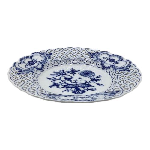 Meissen (マイセン) メッシュプレート 透かし彫り皿 18cm ブルーオニオン