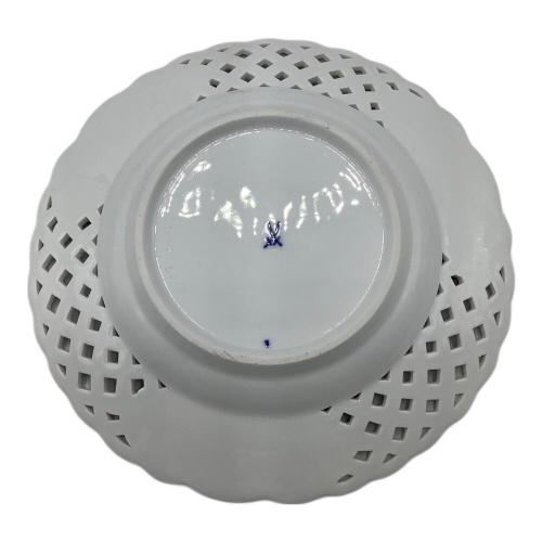 Meissen (マイセン) メッシュプレート 透かし彫り皿 18cm ブルーオニオン