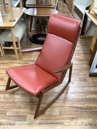 nissin(日清木工) MOEBIUS ROCKING CHAIR NC009W レッド×ブラウン N-en-