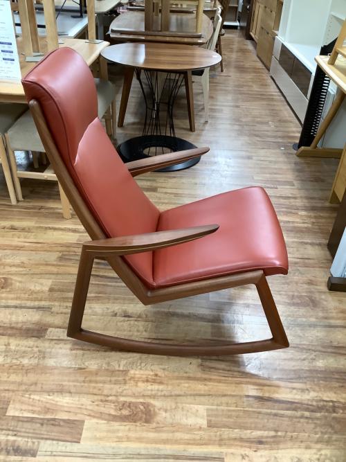nissin(日清木工) MOEBIUS ROCKING CHAIR NC009W レッド×ブラウン N-en-