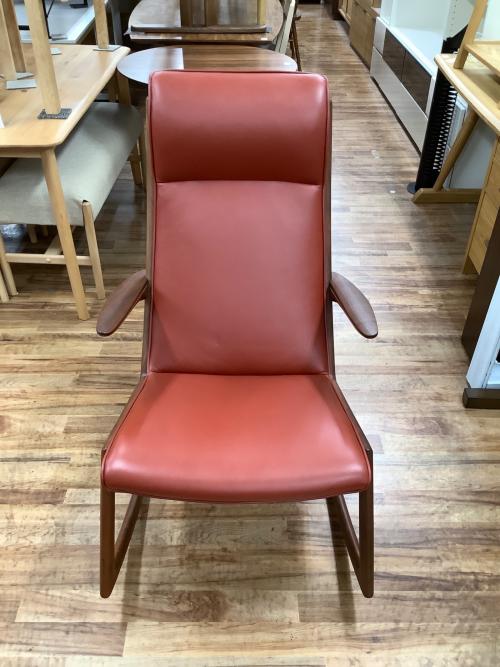 nissin(日清木工) MOEBIUS ROCKING CHAIR NC009W レッド×ブラウン N-en-