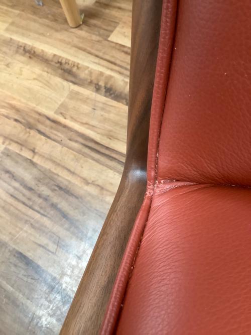 nissin(日清木工) MOEBIUS ROCKING CHAIR NC009W レッド×ブラウン N-en-