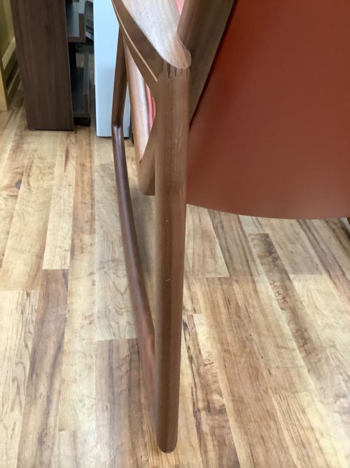 nissin(日清木工) MOEBIUS ROCKING CHAIR NC009W レッド×ブラウン N-en-