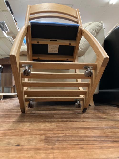 大塚家具 (オオツカカグ) デスクチェア SC015C ブラウン×ブルー