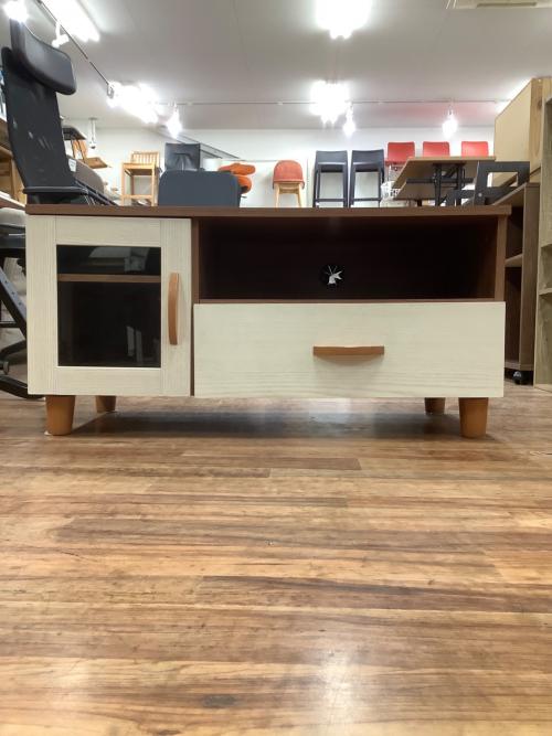 テレビボード ホワイト×ナチュラル