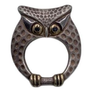 ピンバッジ ふくろう/純銀